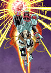 Hardware (from Milestone Media). This is the 2.0 armour, designed by Denys Cowan. One of the baaadest characters ever conceived--what a pleasure it was to be involved (as both penciller and inker) with this character for almost the entirety of his initial print run. Drawn with ink on paper, digitally coloured.