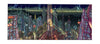 A sweeping, cinematic vision of Hong Kong in 2080. Kowloon visible across Hong Kong Harbour. This was drawn with ink on paper, and digitally coloured. 
