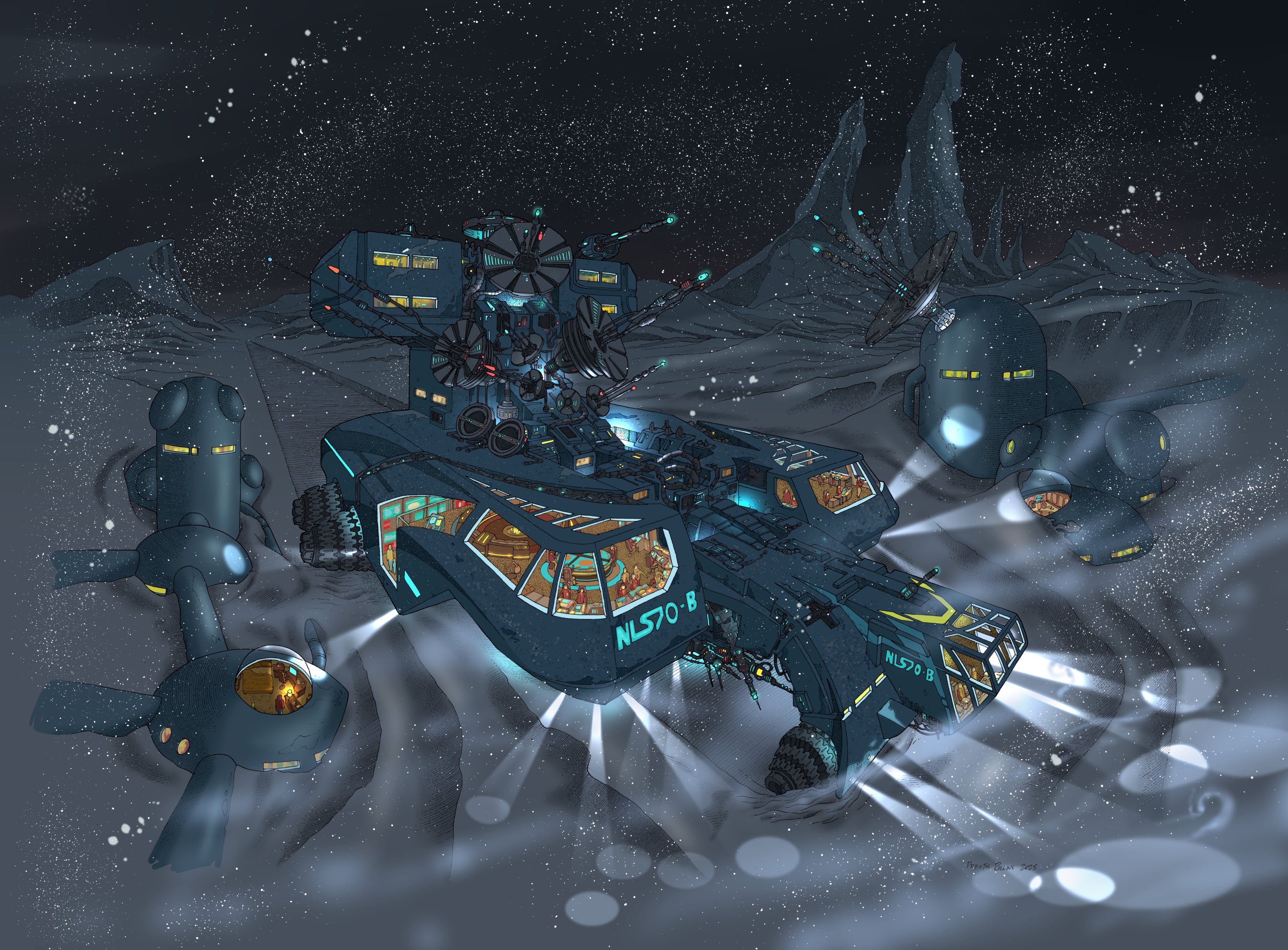 A maximally durable Research Vehicle on a frozen alien world. This is the sort of thing my 12-year-old self would have loved to live in! 